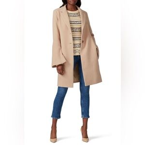 DEREK LAM Collective Camel Bell Sleeve Wool Long Dress Coat Jacket Coquette Girl